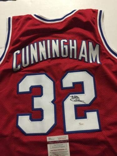 Autographing / potpisao Billy Cunningham Philadelphia crveni košarkaški dres JSA COA