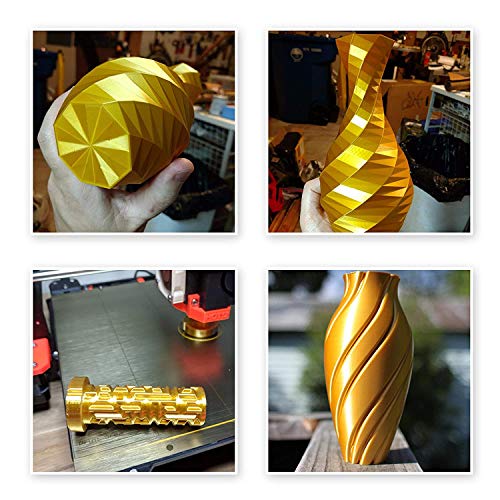 Kehuashina PLA Filament 2,80 mm Prečnik za 3D štampač - sjajni metalik luster svilena zlatna zlatna - 1kg