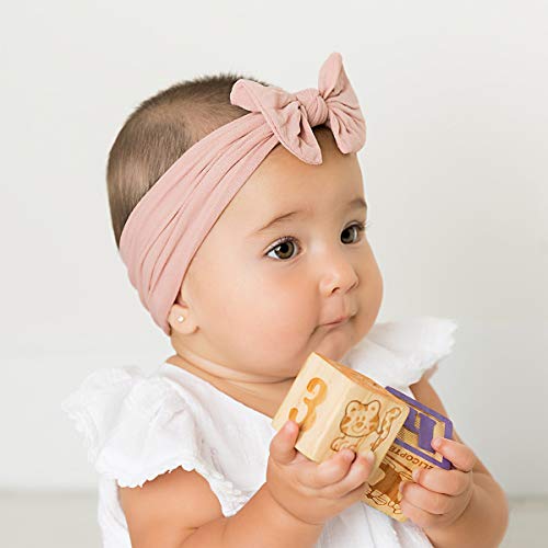 8 pakovanja djevojačke trake za glavu sa mašnama-Baby Super rastezljive najlonske trake za glavu Baby Headwraps