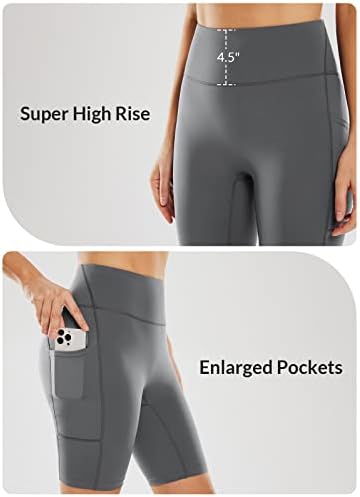 Baleaf Sweatleaf Ženska kompresija za mirijsku hlače 8 visoki stručni joga teretana Spandex Storys Bočni džepovi