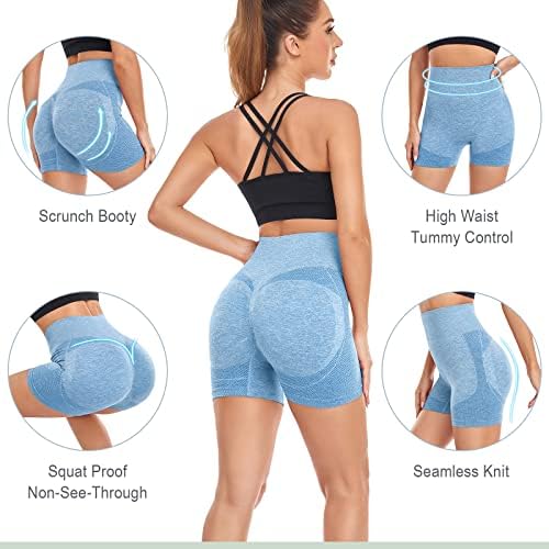 Sicoozoe ženska kratke hlače za podizanje 3 komada visokog struka Tržeća kontrola Yoga kratke hlače Bespremljene