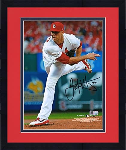 Uokvirena Jack Flaherty St. Louis Cardinals Autografirao je 8 x 10 palica pratiti fotografiju - autogramirane