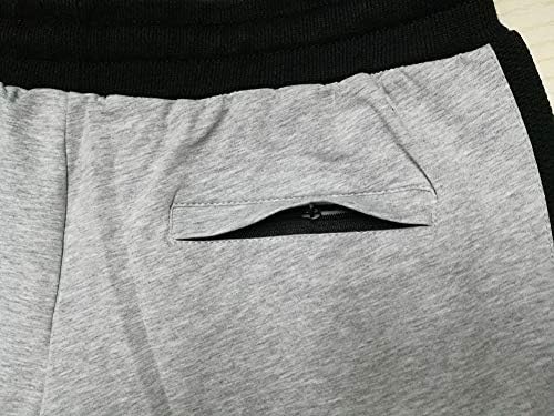 Faskunoie muške pamučne kratke hlače 3/4 jogger kapri hlače prozračne ispod koljena kratkih hlača sa tri džepa