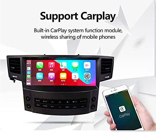 Android 10 Auto radio 12.3 IPS zaslon osjetljiv na dodir Multimedia GPS navigacijski sustav za Lexus LX570 2005- Podrška Carplay HiFi Muzika i originalna funkcija automobila, 6 + 128g Carplay