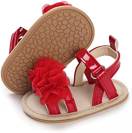 Kosankem Djevojke Sandale Gumene Sole Ljeto na otvorenom Dojenčad prve šetačke krevetirske cipele s dubinjskim