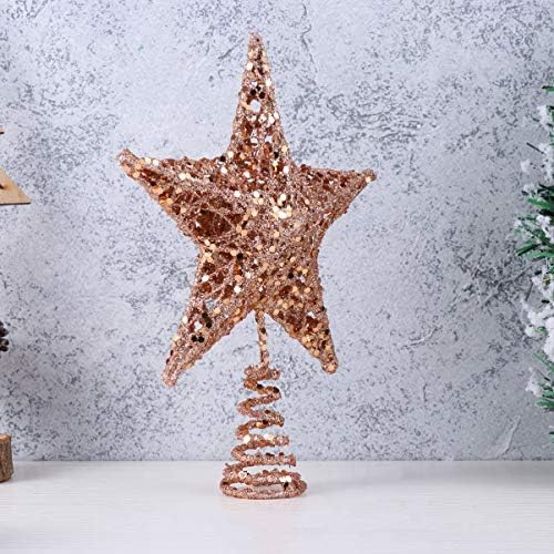 Toppers božićnog drva 7. 8 inčni božićni stablo željezo zvezda blistavo božićno ukrašavanje stabla ukrasi