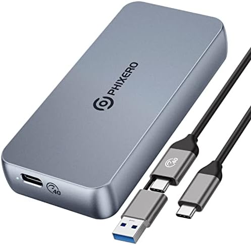 PHIXERO 40Gbps NVMe Enclosure, USB 4.0 M. 2 Enclosure kompatibilan sa Thunderbolt 3/4 / USB 3.2/3.1/3.0/2.0,