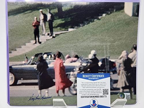 Mary Ann Moorman sa autogramom 8x10 fotografija ubistvo svjedoka JFK poznati Video Beckett