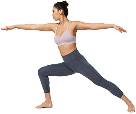 Yvette Yoga Capri gamaše sa džepovima - visoki struk koji ne vidi treningu koji rade atletske tajice