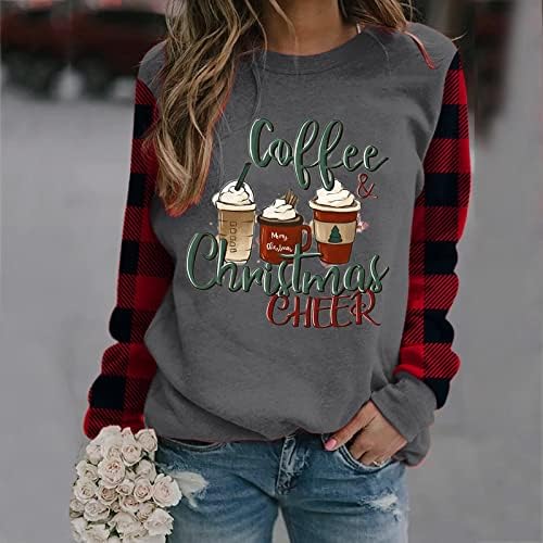 Rukovske pulover žene božićna četvrt zip smiješne majice na vratu plus veličine Jumper slatka tunika majica