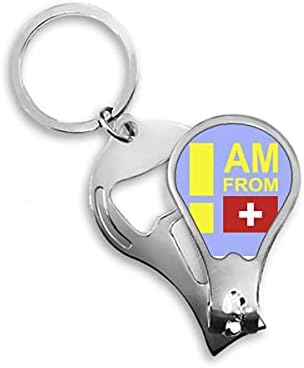 Ja sam iz Švicarske Art Deco Fashion Fingnernail Clipper rezač otvora za ključeve lančane makaze