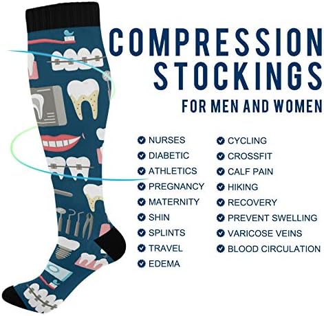 KLL kompresijske čarape za žene i muškarce cirkulacione dugačke čarape za atletsku biciklističku sestru