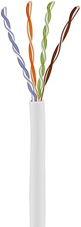 Cat6 plenum, Ethernet kabel 1000ft, nezaštićen upleten par 23awg, čvrst čist goli bakar, 550MHz, ul certificirani,