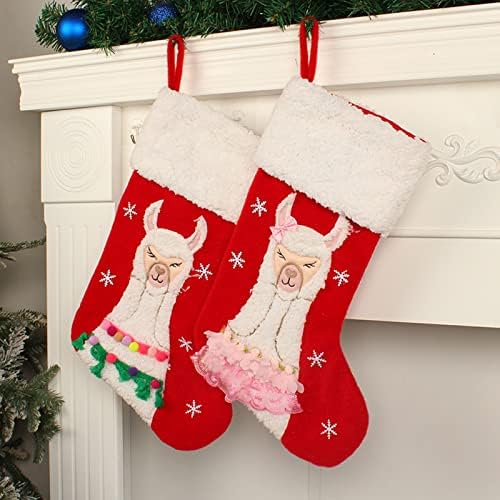 Božićni drveni ukrasi bomboni pokloni čarape Personalizirani kamin Čarapa Božić ukrasi za kućne dekorativne