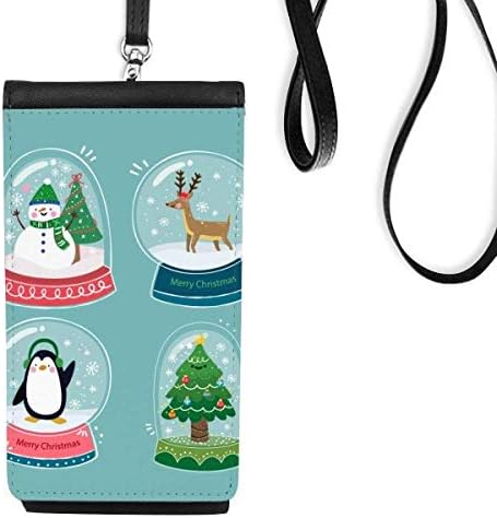 Merry mas snjegović poklon stablo telefon novčanik torbica viseći mobilni torbica crni džep