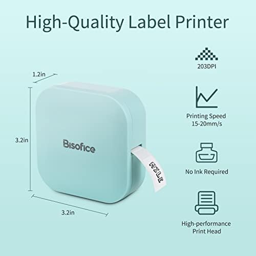 Huiop Thermal Printer, prodavač naljepnica Q30 mini džepni termički etiketa Printer Sve u jednom bt povezuju