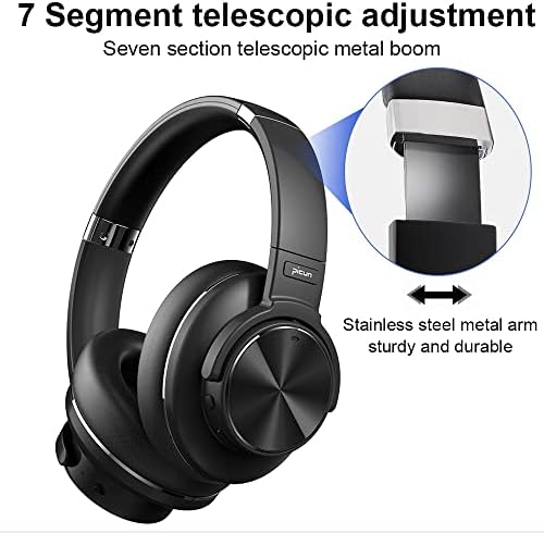 Slušalice za uklanjanje šuma, bežično preko uši Bluetooth slušalice, 55h za reprodukciju, HD HiFi kvalitet