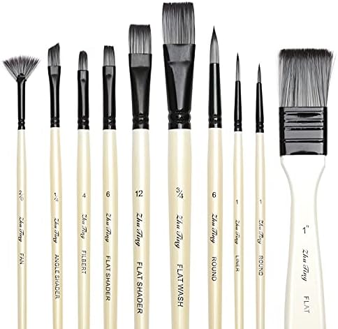 SDGH 10 kom Art Paint Brushes Set uključuje torbicu za nošenje, za djecu, umjetnike, akril, ulje, akvarel