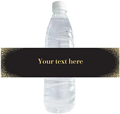 30pcs Prilagođene vjenčane boce za boce za vodu naljepnice, prilagođene naziv Tekst naljepnice za bebe tuširani