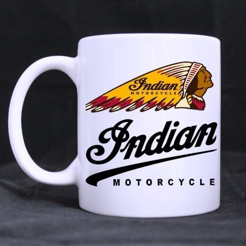 Refreshus Indian Motorcycles Logo prilagođena Bijela šolja 11 Oz šolja za kafu / čaj