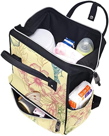 Guerotkr putni ruksak, torba za pelene, ruksak pelena, cvjetni leptir list umjetnička uzorka
