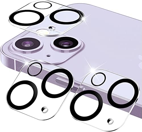 [2 Pakovanje] zaštita sočiva kamere za iPhone 14 Plus 6.7 / iPhone 14 6.1 kaljeno staklo sa crnim kružnim