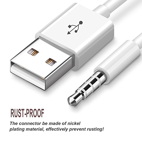 IMANGOO kabl za punjenje za iPod shuffle kabel USB podatkovni kabelski kabel 3,5 mm muški AUX utikač na