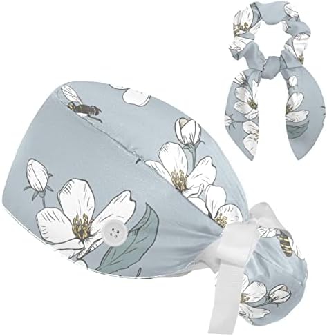 Kruška cvjeta za medeni pčela podesiva radna kapa s luknim kosom škljoca, buffant šešir sa tipkama