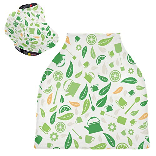 Zelena limunska prevlaka za sjedalo za bebe - majica za dojenje, višestruki karteat nadstrešnicu, za bebe