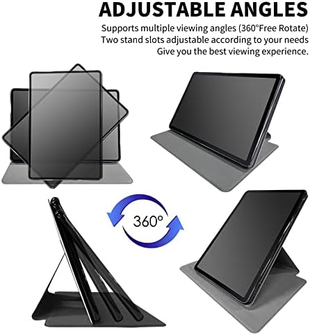 Slučaj za Samsung Galaxy Tab A7 Lite 8,7 inča 2021, PU kožom za rotirajuće pametne stalke za rotiranje za