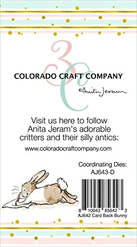 Kolorado Craft Company Colorado Clear Marka, Back Card Bunny Mini-by Anita Jeram