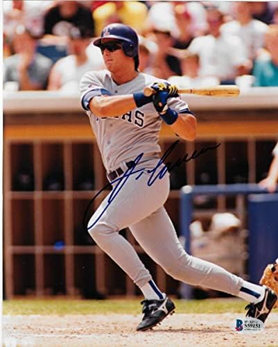 Jose Canseco autogramirani Texas Rangers 8x10 FOTO BECKETT Otvrđena - autogramirana MLB fotografija