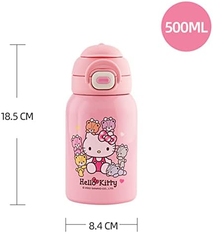 Svakodnevne radosti Hello Kitty medvjeda od nehrđajućeg čelika izolirana voda sa slamom i torbama 500ml