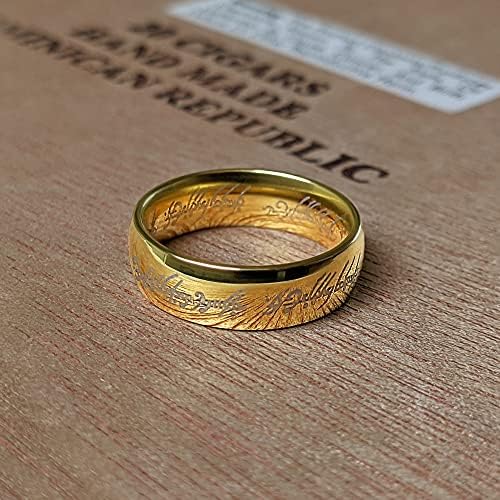 King Ring Lord of the Rings pack 6mm – Lotr Ring-The One Ring to Rule Them all for Men & amp; Women-Hobbit