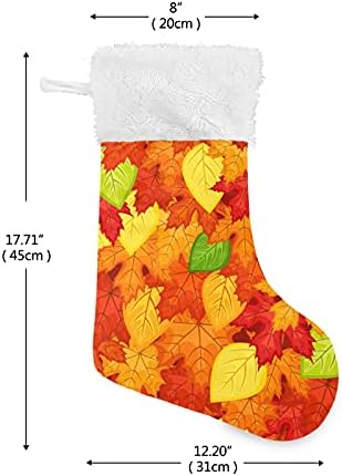Alaza Božićne čarape Šarene jesenski javor ostavlja klasični personalizirani veliki ukrasi za čarape za