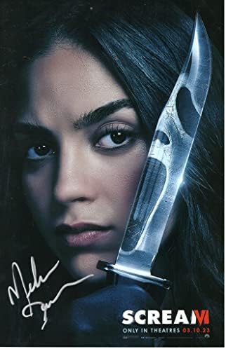 Melissa Barrera potpisao je 11x17 poster vrisak VI 6 Sam Carpenter Autograph Ghostface JSA Autentifikacija