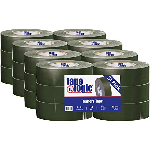 TAPE Logic® Gaffers traka, 11,0 mil, 2 x 60 m, maslina zelena, 24 / futrola po diskontnoj isporuci SAD-a