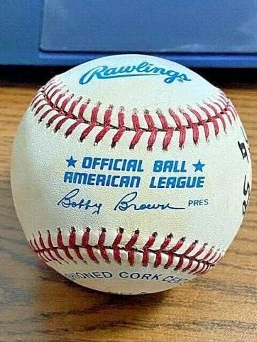 Terry Fox potpisao je autogramiranog OAL bejzbola! Tigrovi, hrabri! Maris! JSA - AUTOGREMENA BASEBALLS