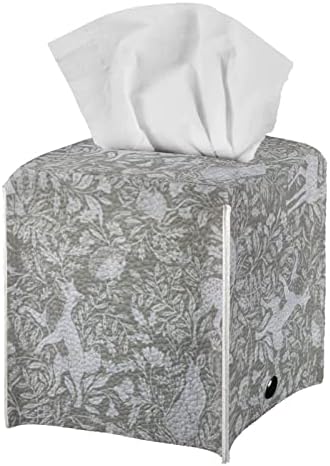 Frustrie FOX FOX Cvijeće Životinje Print tkivo kutija za pokrov za pohranu papira Skladište za odlaganje ježeva jelena zečja kvadratna PU koža za kupatilo Kuhinja Office