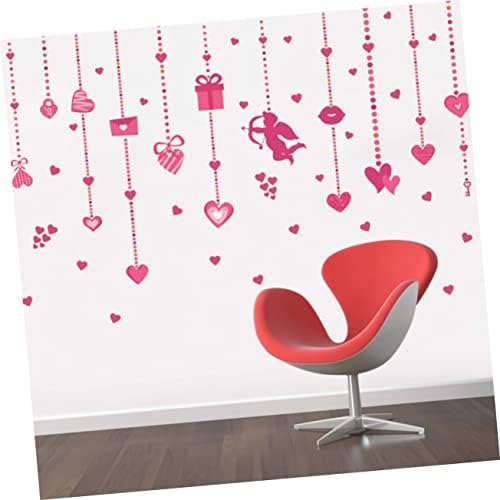 Pogodne naljepnice za zidne naljepnice za djecu 3D naljepnice za djecu staklena srčana ornamenta Valentines