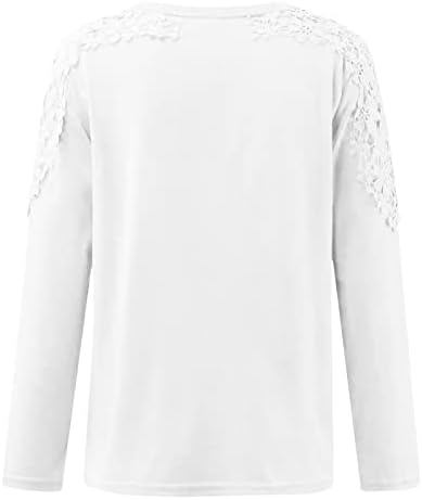 Žene Floral Lace Tops Hollow Off Should T Shirts Casual Loose Pulover Tee Shirts Crewneck Summer Bluza Shirt