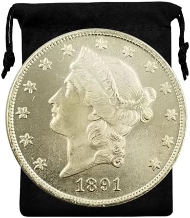 Kocreat Copy 1891-cc Flowing FAIR srebro dolar Liberty Morgan Gold Coin Dvadeset dolar-replika USA Suvenir