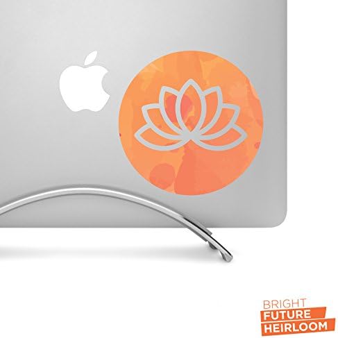 Lotus značka akvarel 01-5 Visoka narandžasta otisnuta naljepnica - za MacBook, automobil, laptop i još mnogo