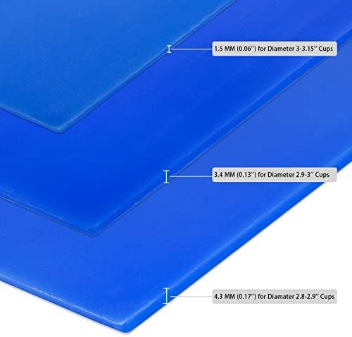 Koloh 3 komada silikonska sublimacijska špica, 9,9 x 4,7 inča Plavi tumbleri Kompatibilan sa cricut krigm