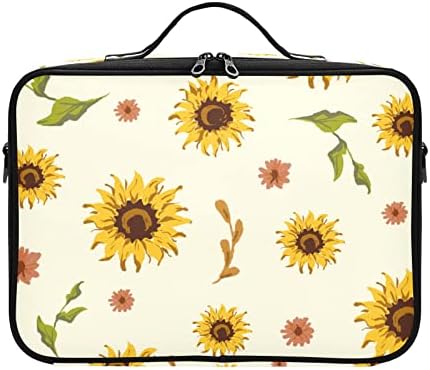 INNEWGOGO Sunflower napušta kozmetičku vrećicu za ženska toaletnu vrećicu sa ručkama za maketurnu torbu