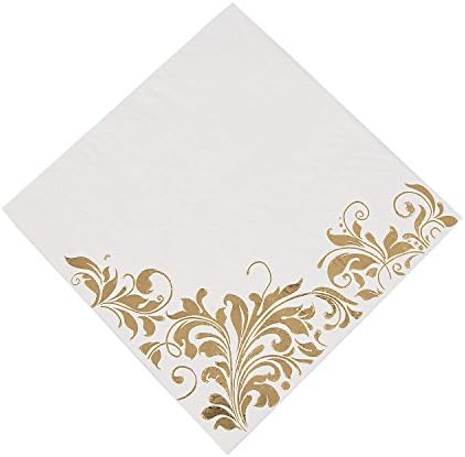Zlatna folija Bijela papirna za ručak salvete (50p - Potrošni materijal - 50 komada