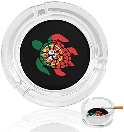 Portugalska zastava morskog kornjača stakla pepeo Traka za pepelu okrugla pepela Case Ashtray za hotelski
