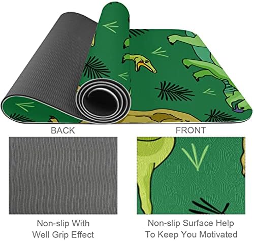 Siebzeh Grenn pozadina dinosaurusa uzorak Premium debeli Yoga Mat Eco Friendly gumene zdravlje & amp;Fitness