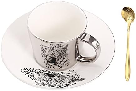 Udalen mlir zrcalo odzračna kafa Kreativna leopard anamorfna čaša spekularna odbojna čaša tigar zebra čaj
