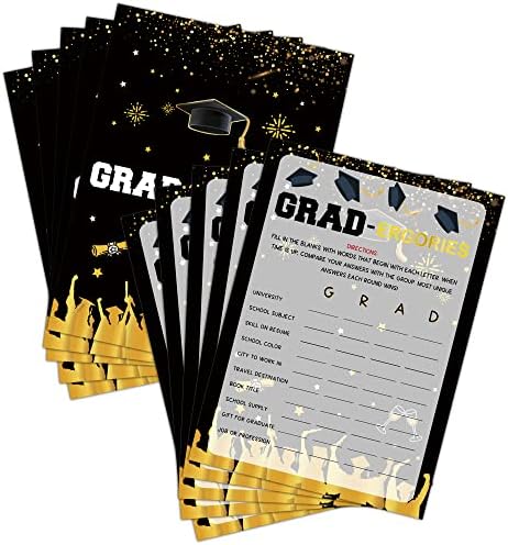 Diplomirane igre - Ergories Game Cards za diplomirani - diplomirani ukrasi za maturu 2022. - Proslave Gold